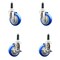 Service Caster 4 Inch 316SS Blue Poly Swivel 7/8 Inch Expanding Stem Caster Brake SCC, 2PK SS316EX20S414-PPUB-BLUE-2-TLB-2-78 - alternate 4